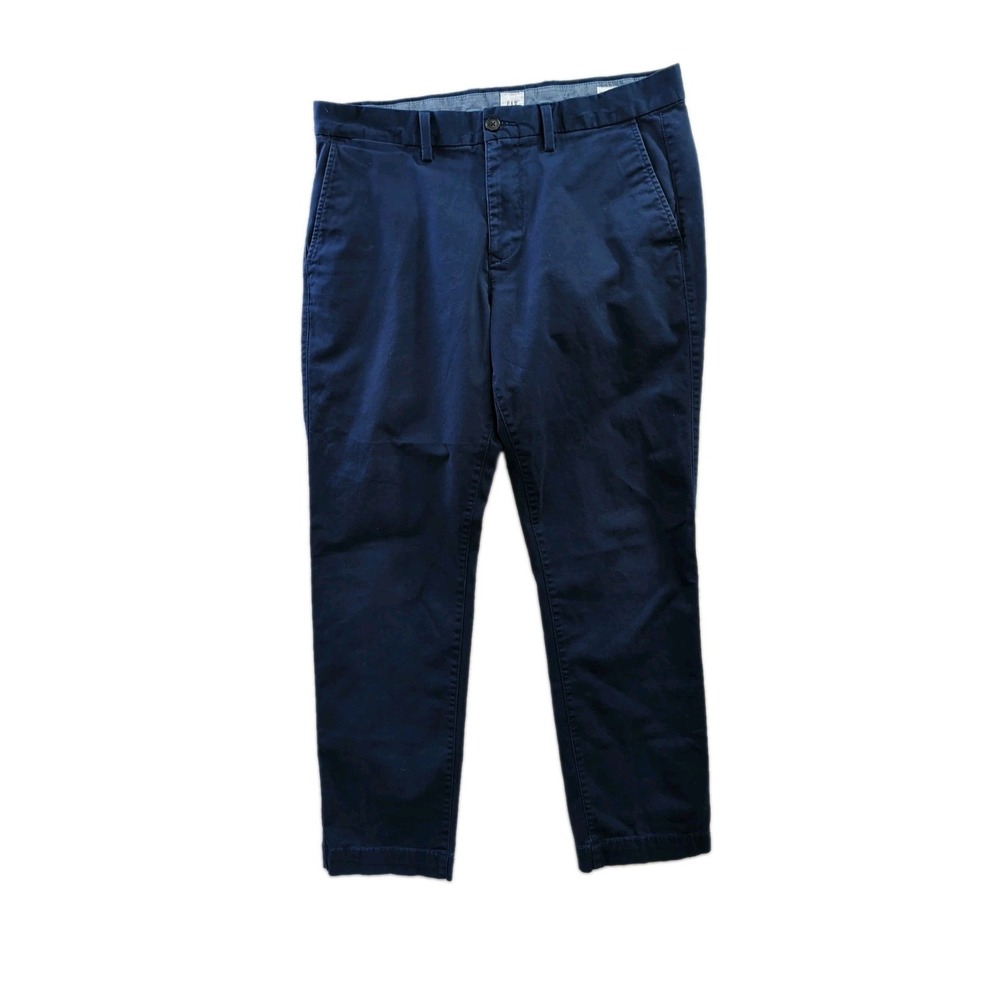 GAP Chino Pants Mens 34x30 Blue Slim Stretch Business Casual Preppy